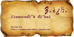 Zisencsák Ábel névjegykártya